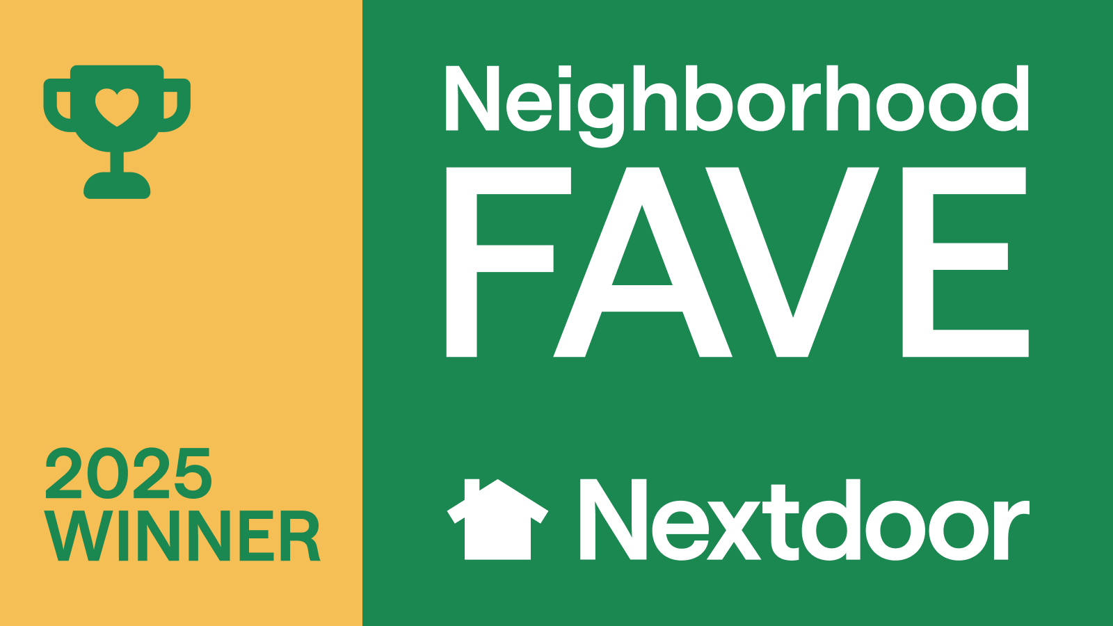 Nextdoor Neighbor Fave award for local business