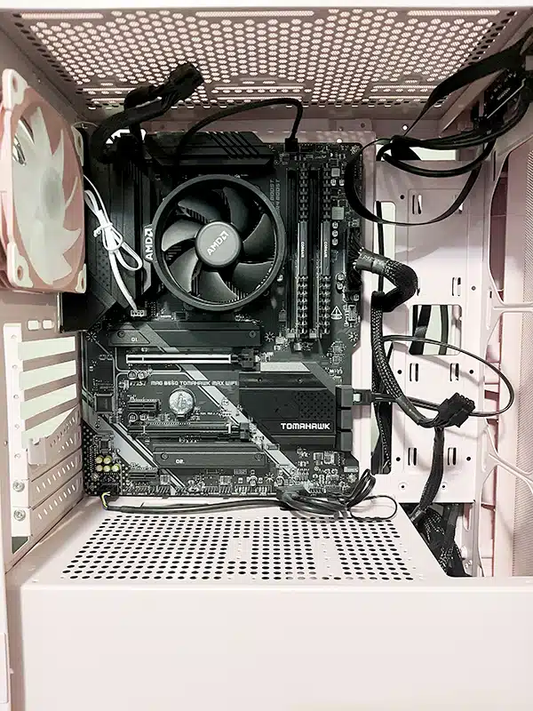 Computer fan clogged with dust causing overheating